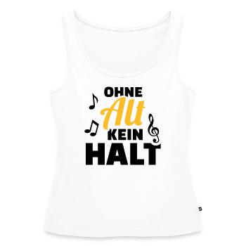 Chor - Frauen Premium Organic Tank Top - Weiß - Vorne - AI Model Female 172 light (172cm)