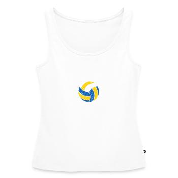 Volleyball Breaking Through - Frauen Premium Organic Tank Top - Weiß - Vorne - AI Model Female 172 light (172cm)