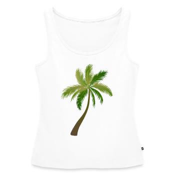 palmier arbre palmiers - Débardeur bio Premium Femme - blanc - Devant - AI Model Female 172 light (172cm)