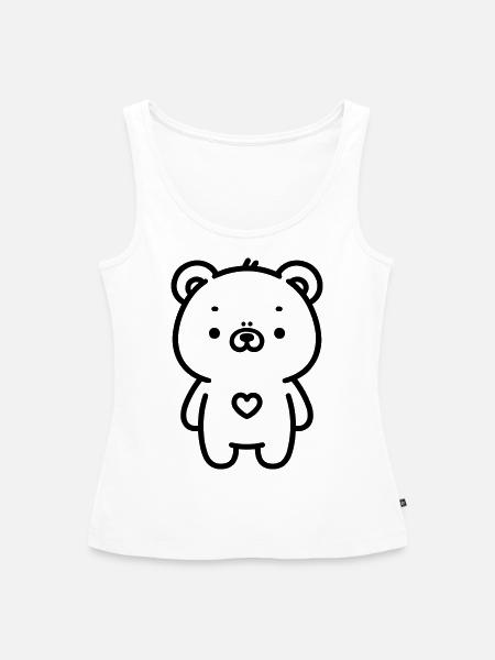 Bär - Frauen Premium Organic Tank Top - Weiß