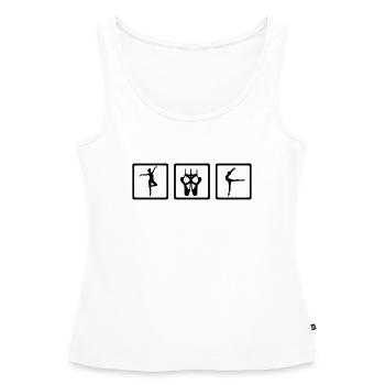 Ballett - Frauen Premium Organic Tank Top - Weiß - Vorne - AI Model Female 172 light (172cm)
