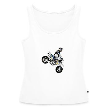 Supermoto - Frauen Premium Organic Tank Top - Weiß - Vorne - AI Model Female 172 light (172cm)