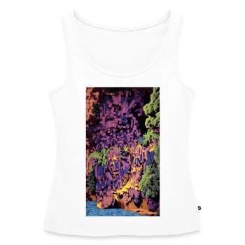 1990 Coast - Frauen Premium Organic Tank Top - Weiß - Vorne - AI Model Female 172 light (172cm)