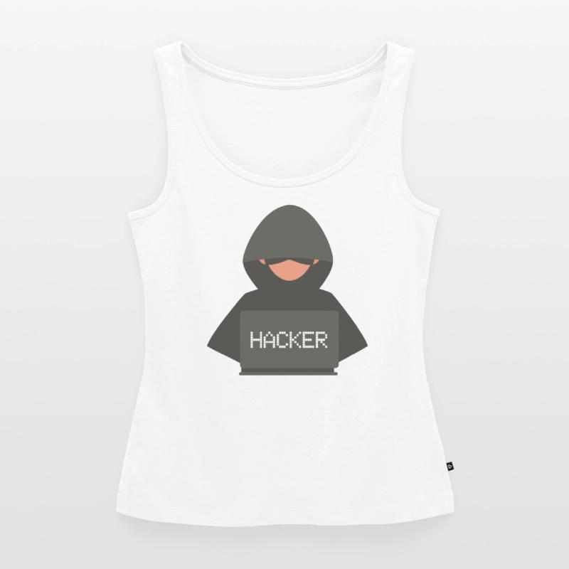 Hacker Coder Programmer Developer Black Hat Women’s Premium Organic Tank top