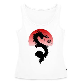 Drache Asien Japan - Frauen Premium Organic Tank Top - Weiß - Vorne - AI Model Female 172 light (172cm)