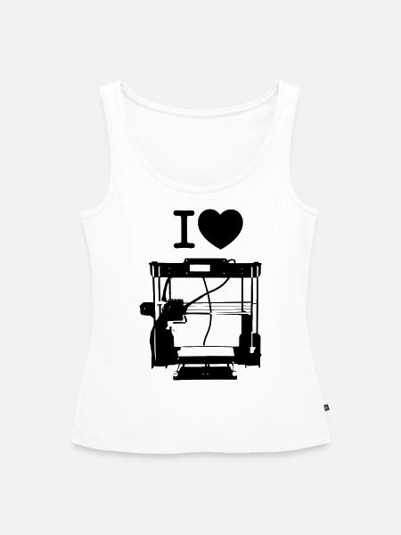 I love 3d printing - Frauen Premium Organic Tank Top - Weiß