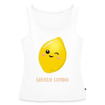 Liebevolle Zitrone - Frauen Premium Organic Tank Top - Weiß - Vorne - AI Model Female 172 light (172cm)
