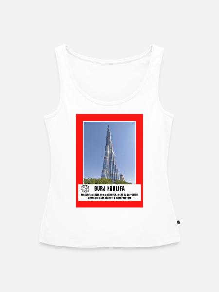 Burj Khalifa - Frauen Premium Organic Tank Top - Weiß