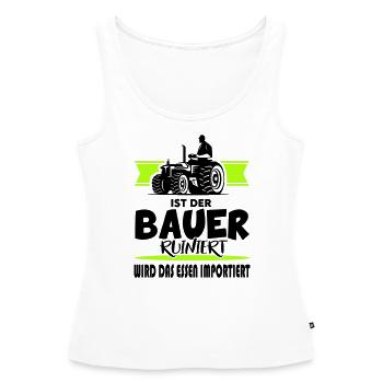 Ist der Bauer ruiniert Demostration Protest - Frauen Premium Organic Tank Top - Weiß - Vorne - AI Model Female 172 light (172cm)
