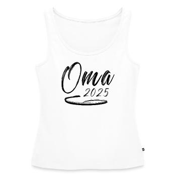 Oma 2025 - Frauen Premium Organic Tank Top - Weiß - Vorne - AI Model Female 172 light (172cm)