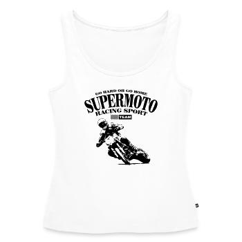 Supermoto - Frauen Premium Organic Tank Top - Weiß - Vorne - AI Model Female 172 light (172cm)