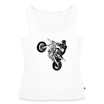 Supermoto - Frauen Premium Organic Tank Top - Weiß - Vorne - AI Model Female 172 light (172cm)