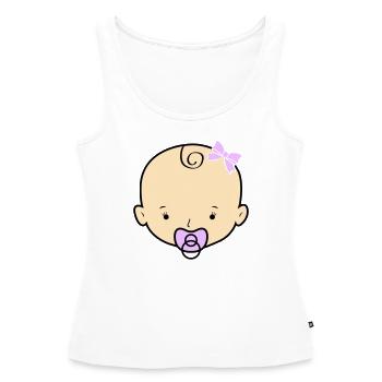 Bébé - Débardeur bio Premium Femme - blanc - Devant - AI Model Female 172 light (172cm)