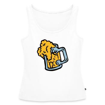 alcohol beer beer glass aperture 409 - Women’s Premium Organic Tank top - white - Front - AI Model Female 172 light (172cm)