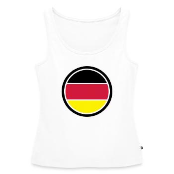 Deutschland Emblem - Frauen Premium Organic Tank Top - Weiß - Vorne - AI Model Female 172 light (172cm)