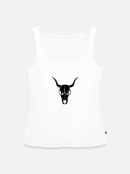 Bufa Skull Schwarz - Frauen Premium Organic Tank Top - Weiß