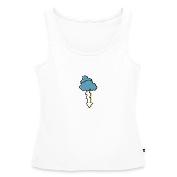 Gewitter - Frauen Premium Organic Tank Top - Weiß - Vorne - AI Model Female 172 light (172cm)