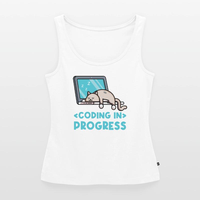 Coding In Progress Coder Programmer Computer Nerd Frauen Premium Organic Tank Top