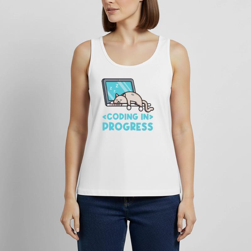Coding In Progress Coder Programmer Computer Nerd Frauen Premium Organic Tank Top