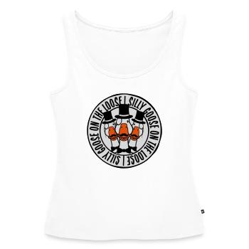 goose on the loose - Women’s Premium Organic Tank top - white - Front - AI Model Female 172 light (172cm)