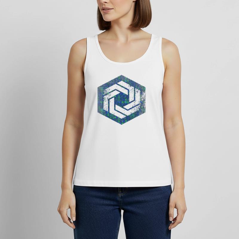 hexagon programming programmer coding geometric Women’s Premium Organic Tank top