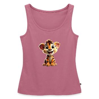 Merry Lion Cub - Women’s Premium Organic Tank top - mauve - Front - AI Model Female 172 light (172cm)