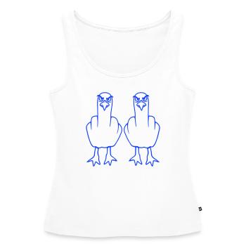 2 Möwen Mittelfinger Beleidigung Stinkefinger Team - Frauen Premium Organic Tank Top - Weiß - Vorne - AI Model Female 172 light (172cm)