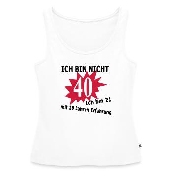 Geburtstag Birthday - 40. - Frauen Premium Organic Tank Top - Weiß - Vorne - AI Model Female 172 light (172cm)