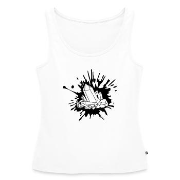 Farb Klecks Kristall - Frauen Premium Organic Tank Top - Weiß - Vorne - AI Model Female 172 light (172cm)