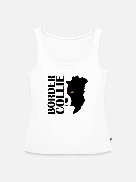 Border Collie - Frauen Premium Organic Tank Top - Weiß