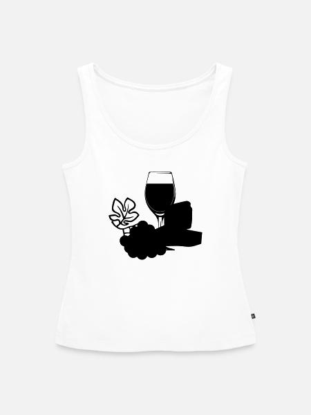 wein weintrauben käse - Frauen Premium Organic Tank Top - Weiß