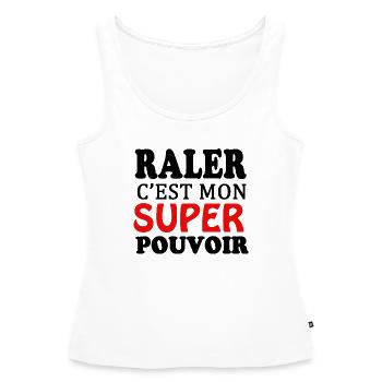 RALER - Débardeur bio Premium Femme - blanc - Devant - AI Model Female 172 light (172cm)