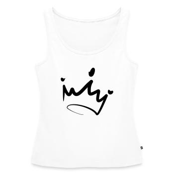 Krone - Frauen Premium Organic Tank Top - Weiß - Vorne - AI Model Female 172 light (172cm)