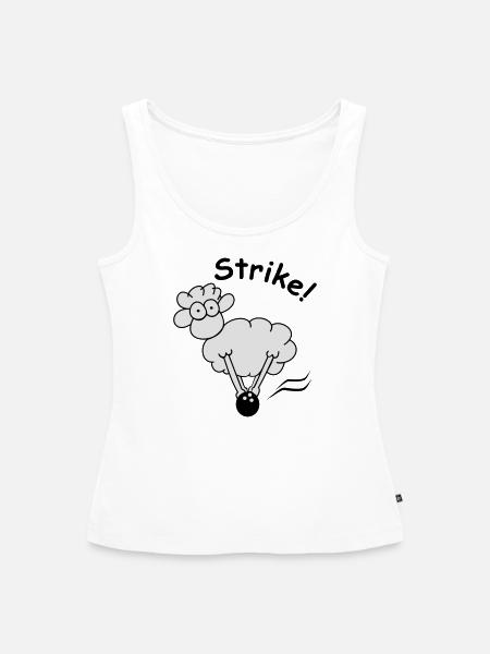 strike_bowl 1 - Frauen Premium Organic Tank Top - Weiß