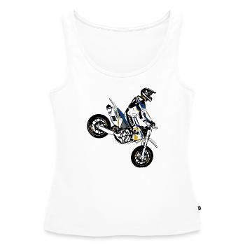 Supermoto - Frauen Premium Organic Tank Top - Weiß - Vorne - AI Model Female 172 light (172cm)