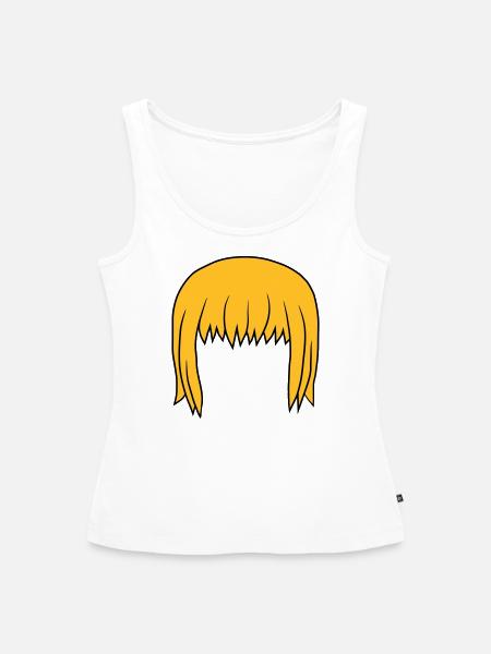 Anime Blonde Bobfrisur Bob - Frauen Premium Organic Tank Top - Weiß