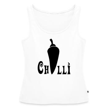 Chilli - Frauen Premium Organic Tank Top - Weiß - Vorne - AI Model Female 172 light (172cm)
