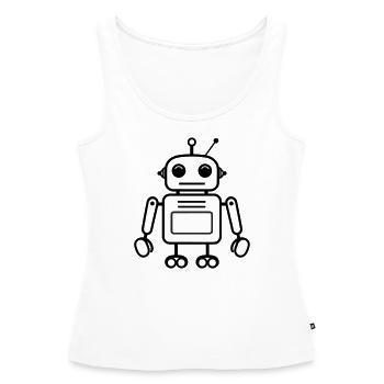 Roboter - Frauen Premium Organic Tank Top - Weiß - Vorne - AI Model Female 172 light (172cm)