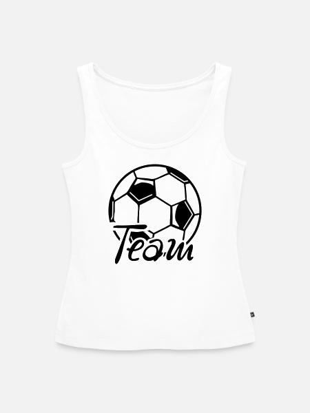 fussball team - Frauen Premium Organic Tank Top - Weiß