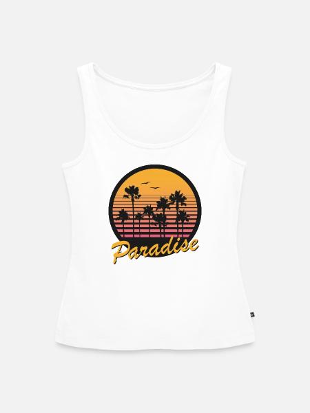 Paradise Sunset - Frauen Premium Organic Tank Top - Weiß