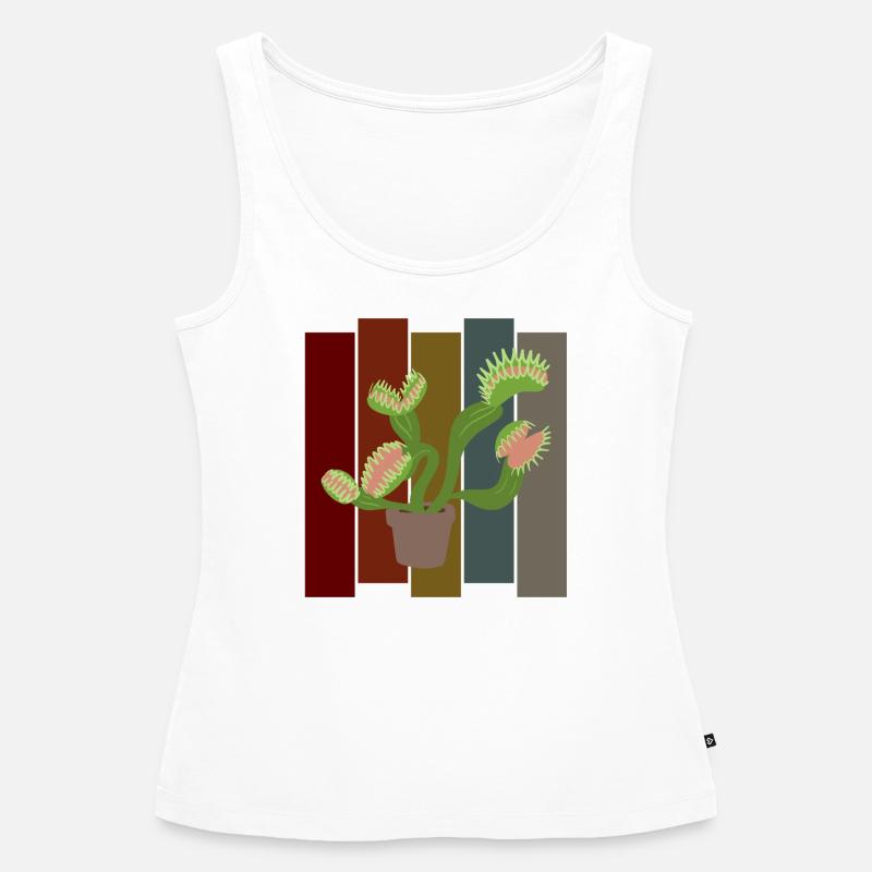 Venus flytrap retro - Women’s Premium Organic Tank top - white