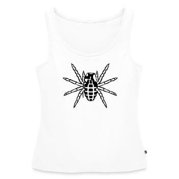 Spinnengranatenwaffe - Frauen Premium Organic Tank Top - Weiß - Vorne - AI Model Female 172 light (172cm)