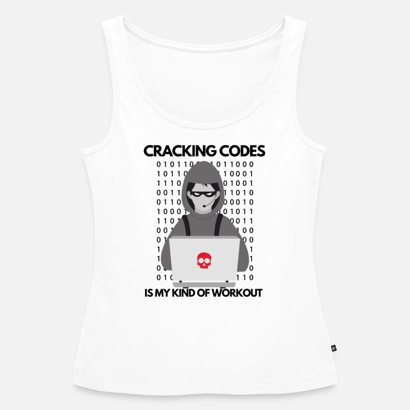 Cybersecurity Professional Hacker Cracking Codes - Frauen Premium Organic Tank Top - Weiß