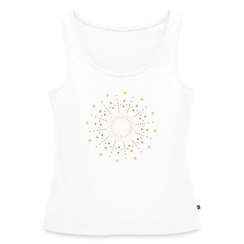 Stern Mandala Gold - ein sonniges Yoga Motiv - Frauen Premium Organic Tank Top - Weiß - Vorne - AI Model Female 172 light (172cm)