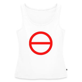 HOMOPHOBES INTERDIT - Débardeur bio Premium Femme - blanc - Devant - AI Model Female 172 light (172cm)