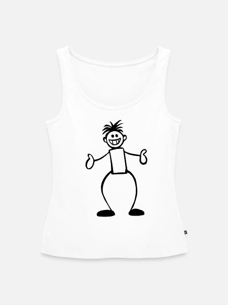 Strichmännchen - Frauen Premium Organic Tank Top - Weiß