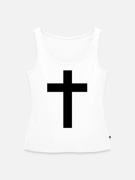 kreuz - Frauen Premium Organic Tank Top - Weiß