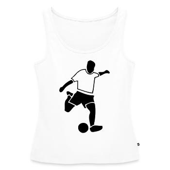 Soccer - Débardeur bio Premium Femme - blanc - Devant - AI Model Female 172 light (172cm)