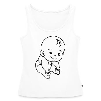 Bébé - Débardeur bio Premium Femme - blanc - Devant - AI Model Female 172 light (172cm)