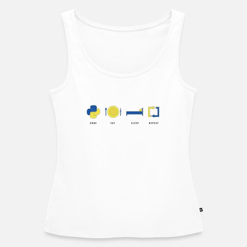 CODER PYTHON LIFE - Débardeur bio Premium Femme - blanc